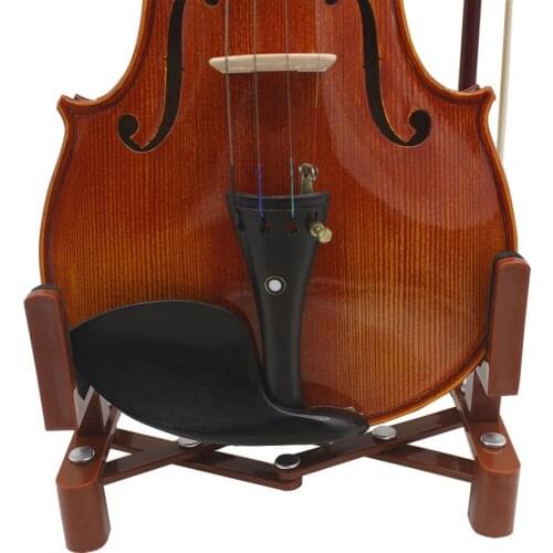 MoonEmbassy Portable Fold Violin Stand with Bow Holder include a Rosin Violin Accessories