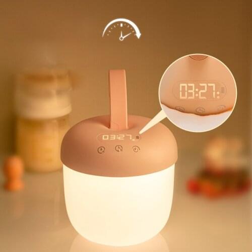 Dropshipping Adorable LED Night Light For Children Baby Kids Bedside Lamp With remote control Nightlight clock