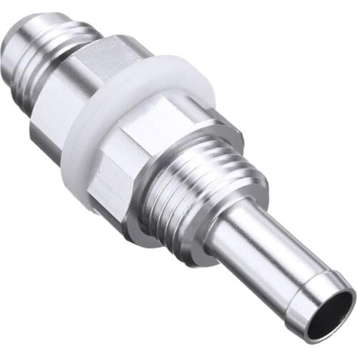 1pc Car Auto An6-5/16 Hose Barb Fitting Silver 6An Male Flare Bulkhead To 5/16 Hose Barb Fuel Tank Fitting Accessories
