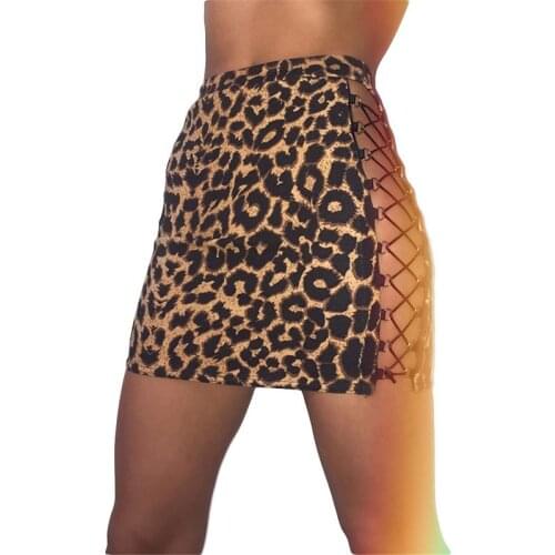 Sexy Leopard Mini Skirts Women Fashion Nightclub Bandage Skirts Women Clubwear Bodycon Skirt Women Faldas Mujer Moda 2019