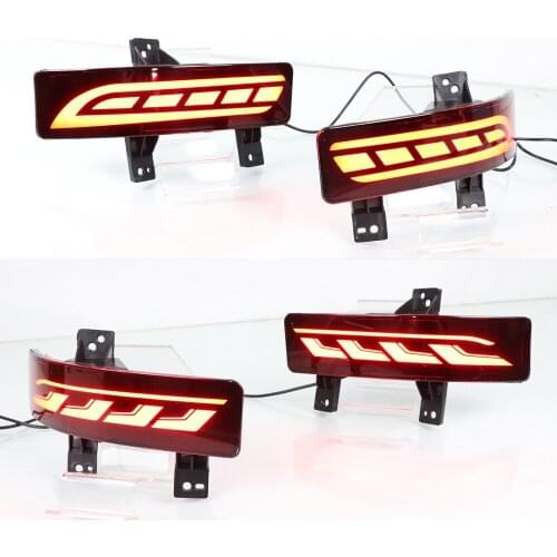 1 Pair LED Rear Fog Lamp Car LED Bumper Light Brake Light Turn Signal Reflector 3-in-1 Functions For Honda C-RV CRV 2020 2021