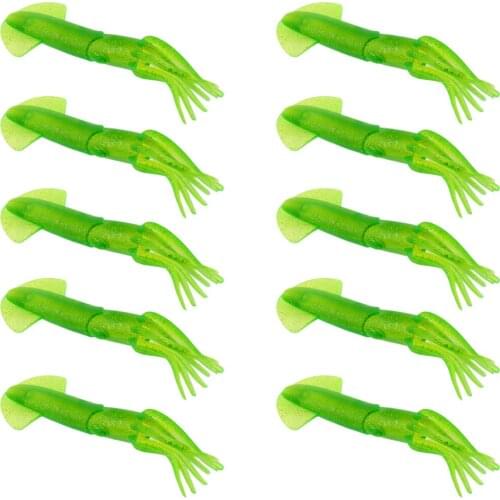 10Pcs Sea Fishing Lure Soft Octopus Trolling Squid Skirt Lures Baits 22cm/70g