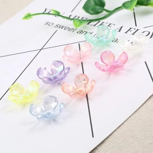 10pcs Transparent Acrylic Leaf Petals Flower Frosted Acrylic Spacers Beads For Hair Wedding Earrings DIY Makeing Accessories