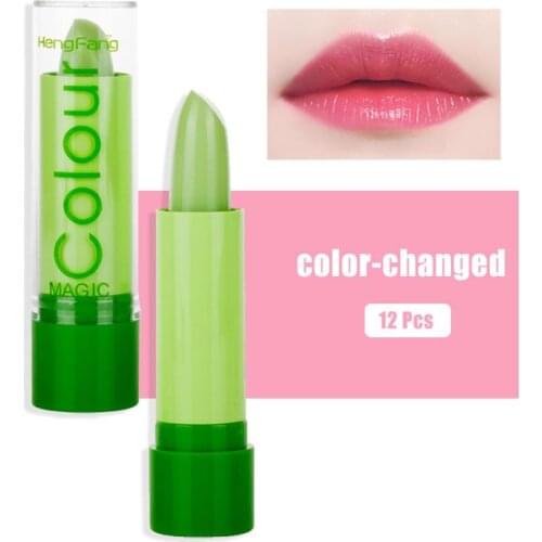 12pcs Lipstick Temperature Change Color Lip Stick Balm Long Lasting
