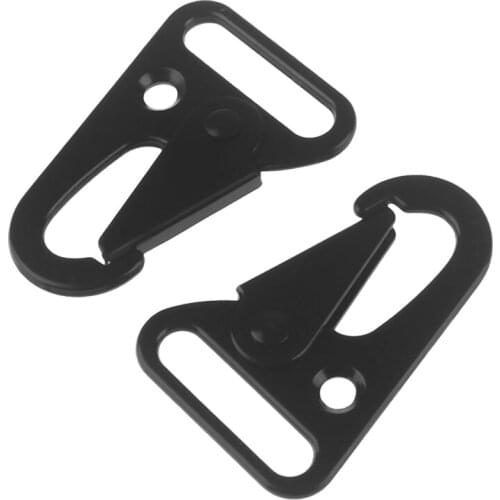 2pcs Hk Type 1" Inch Sling Snap Hook Clips Rifle Strap Gun Attachment Carabiner Buckle Practical And Durable