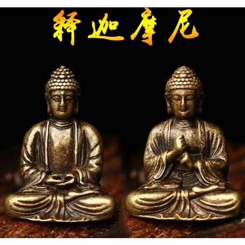 2PCS -TOP travel pocket altar Safety efficacious Protection # Retro Little Buddha- Buddhism the Buddha RULAI Buddha statue