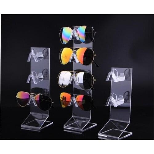 Hot sale 5pcs clear acrylic Sunglasses Glasses display stand Reading glasses night vision holder bracelet jewelry display rack
