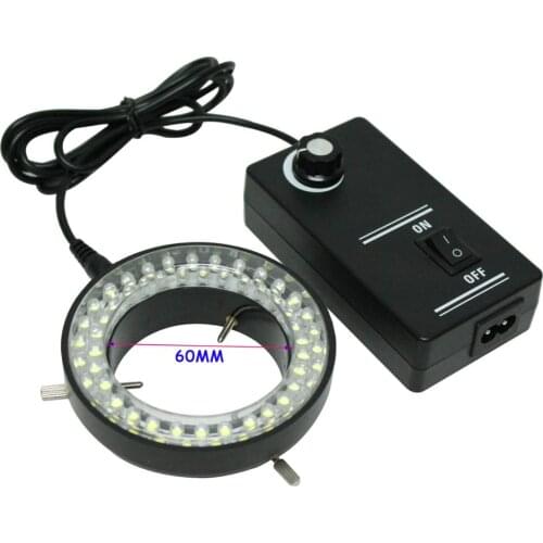 60 LED Light Source Ring Light Illuminator for Industrial Video Stereo Microscope Camera Lens Magnifier