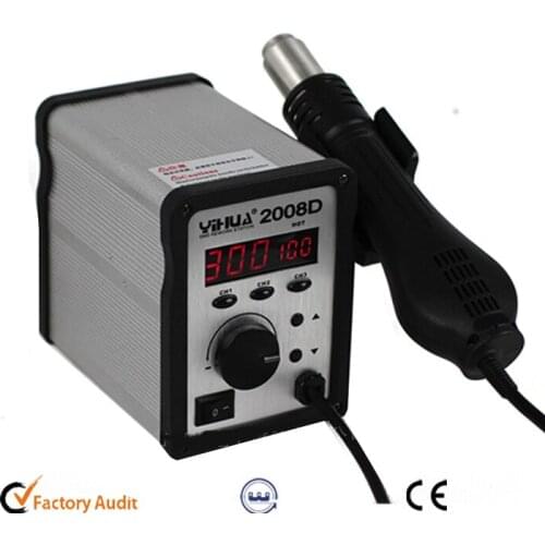 650W YIHUA 2008D Temperature Adjustable SMD Rework Station, Hot-Air Desoldering Station