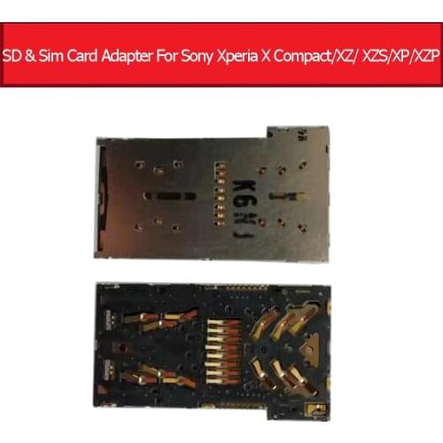 Micro Sd & Sim Card Slot Adapter For Sony Xperia X compact/X Performance/XZ/ XZS/XZ Premium SIM Card Reader Socket Holder Repair