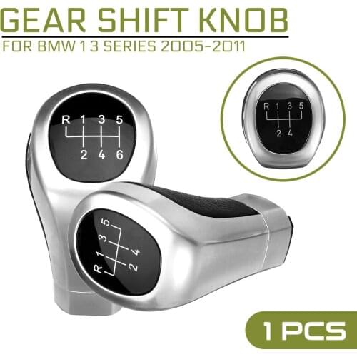 Car 5 6 Speed Gear Shift Knob Shifter Lever Knob Head For BMW 1 3 series E81 E87 E88 E82 E90 E91 E92 E93 2005-2011
