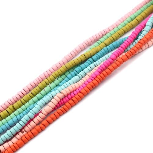 2 Strands Coconut Shell Spacer Beads For Necklace Earrings Making Round Colorful Beads About 6mm Dia, Hole: Approx 1.1mm