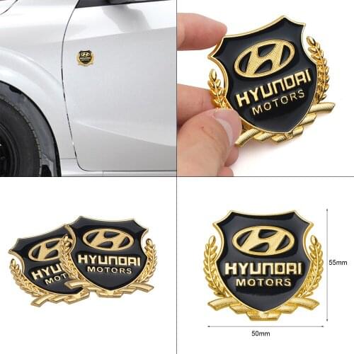 For hyundai Accent Solaris Sonata GDI i10 i20 ix20 ix35 1 pc 3D Metal Car Emblem Design Body Window Decor Sticker Car Styling
