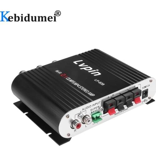 FOR LVPIN 12V 200W Mini Hi-Fi Stereo Amplifier MP3 Car Radio Channels 2 House Super Bass
