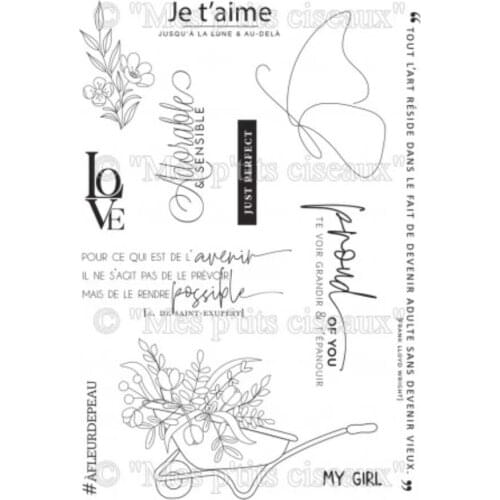 French transparent Clear Silicone Stamp/Seal for DIY scrapbooking/photo album Decorative clear stamp sheets B0955