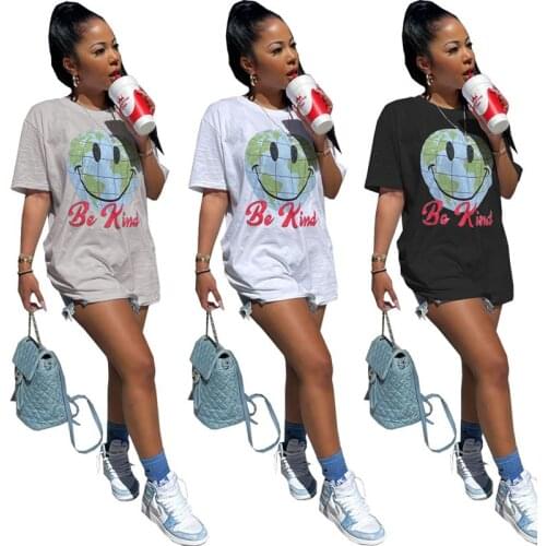 ZKYZWX Aesthetic Graphic Slim T Shirt for Women Summer Fashion Elegant Short Sleeve O-neck Lounge Wear Loose Sweatshirt Tops