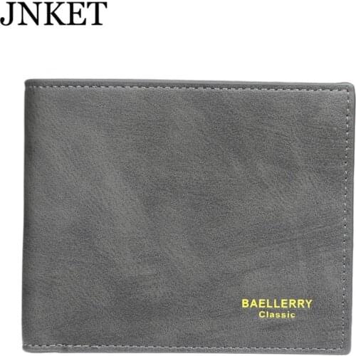JNKET New Mens Short Wallet Money Clip Clutch Wallets Vintage Multi-card Soft Purse Two Fold PU Leather Coin Bag