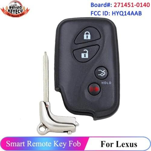 KEYECU Replacement Prox Smart Key Remote for Lexus 2007-2009 ES350 IS250 IS350 GS300-600H ASK 314.3 ID71 P/N: 271451-0140