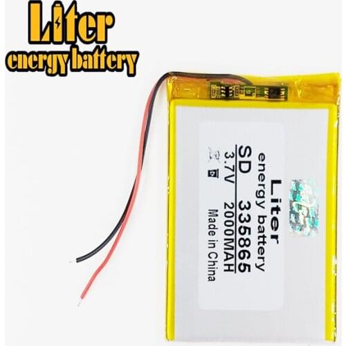 335865 3.7V 2000mah Lithium polymer Battery with Protection Board For PDA Tablet PCs Digital Products