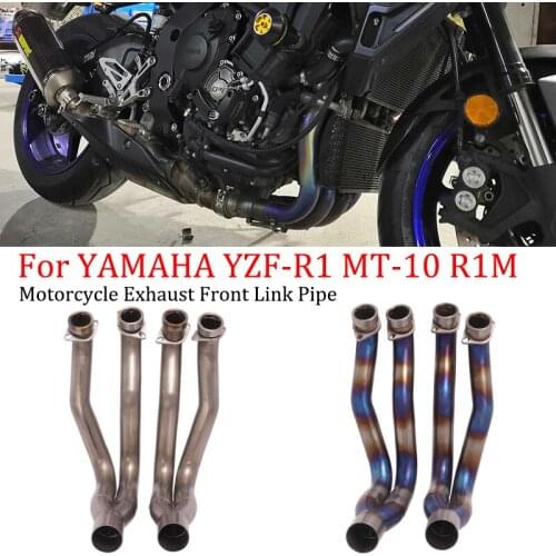 Motorcycle Titanium alloy Exhaust System Modified Front Link Pipe Escape Moto Slip On For Yamaha MT10 YZF-R1 R1M 2015-2020 2021