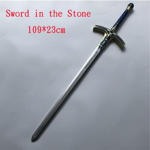 Fate Stay Night Pu Knife Sword Weapon Prop Cosplay Saber Alter Excalibur Sword In The Stone Caliburn Weapon Toys For Tenns 109cm