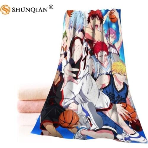 Custom Kurokos Basket Towels Microfiber Fabric Popular Face Towel/Bath Towel Size 35x75cm, 70x140cm Print your picture