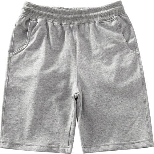 Teen Boys Shorts Solid Casual Summer Kids Boy Cotton Short Sports Pants Children Elastic Waist Pants For 4-12Yrs Baby Clothing