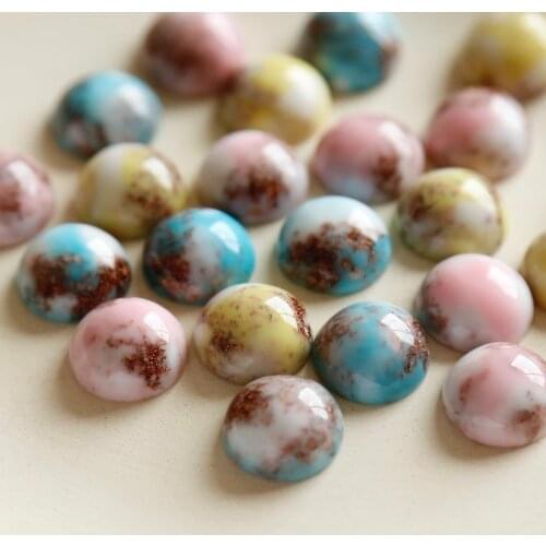 Cute retro earrings earrings hand-made DIY resin half pill patch homemade jewelry accessories material ins