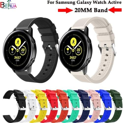 Sport silicone watchband For Samsung Galaxy watch active strap For Samsung Galaxy 42mm/Gear S2 smart watch Replacement wristband