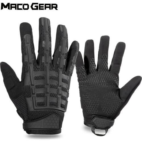 Full Finger Tactical Gloves Rubber Shell Army Military Riding Cycling Training Climbing Biking Outdoor Glove Hunting Mittens