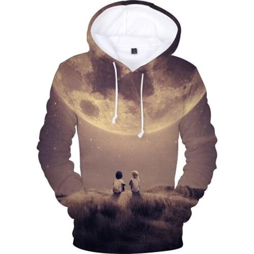 Funny Lovers Under The Moon print fashion 3d hoodies Sweatshirt men women Hoodie hoody top casual Long Sleeve 3D Hooded pullover