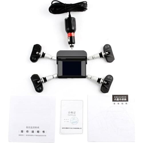 Universal Car TPMS LT-368 Solar Power Pressure Monitoring System 2.4" LCD TPMS Gauge Diagnostic Tool Tire Pressure Alarm