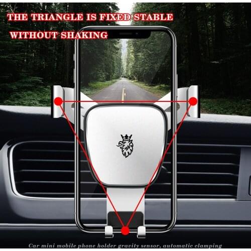 Universal Gravity Car Phone Holder Mobile Phone In Car Air Vent Mount Stand for SAAB 9-3 9-5 93 900 9-7 99 9-X Auto Accessories