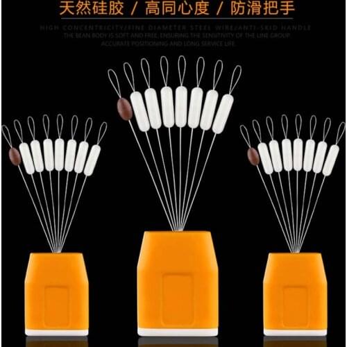 HIGH-END Yellow Olives space beans Rubber Tendon Positioning Float 7+1