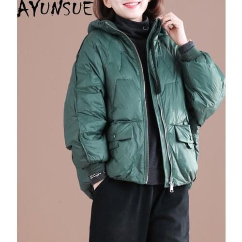 AYUNSUE Womens Down Jacket Autumn Winter Coat Female Parkas Short White Duck Down Jackets Oversized Clothes 2020 Mujer Chaqueta