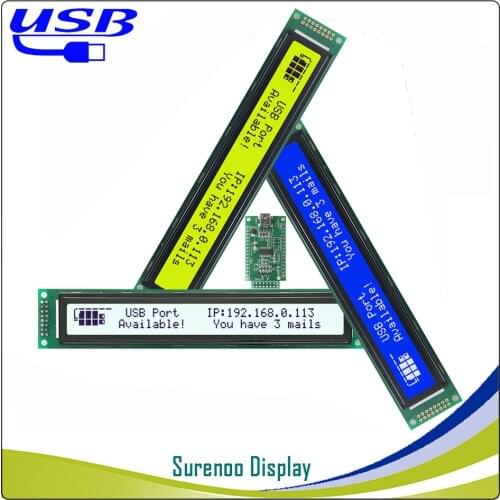 LCD2USB USB 402 40X2 4002 Character LCD Module Display Screen Panel sutible LCD Smartie & AIDA64 for DIY PC