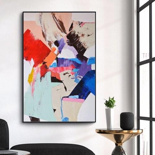 DDWW Big Size Abstract Modern Oil Printing Canvas Wall Art Posters Prints Pictures for Living Room Home Decoration Decor