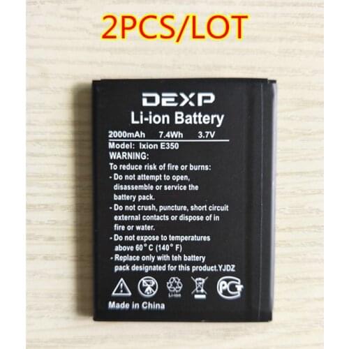AZK 2PCS/LOT New 100% High Quality DEXP Ixion E350 Battery for DEXP Ixion E350 mobile phone in stock+ track code