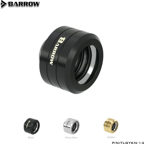 Barrow water cooling fittings TLGYKN-14, Smooth OD14mm Hard Tube Fitting Hand Compression Fitting G1/4'' OD14mm Hard Pipe