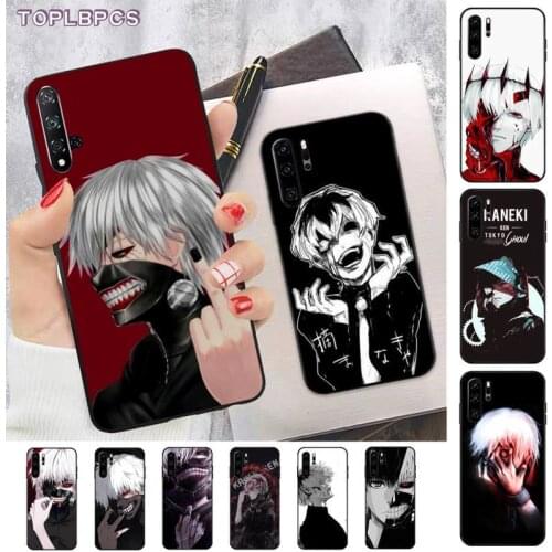 TOPLBPCS Tokyo Ghoul Trendy Anime Kaneki Ken black Phone Case Hull for huawei P8 P9 p10 p20 P30 P40 pro lite psmart 2019