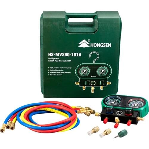 R134a R410A R22 R32 R600a R1234yf R407C R507 Refrigerant filling digital pressure meter,multi-function double-meter valve