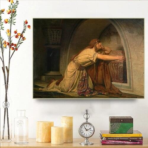 Citon Lawrence Alma-Tadema《Clotilde at the Tomb of her Grandchildren》Canvas Oil Painting Artwork Picture Decor Home Decoration