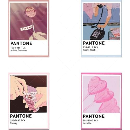 Pantone color wall artist home decoration wall poster color cartoon animation modern oil painting painting living room decoratio