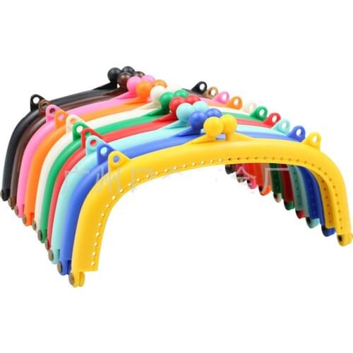 DIY women colorful plastic purse frame clasp for bag making accessories 16cm