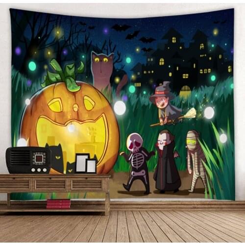 Halloween Tapestry Wall Hanging Bed Spread Beach Towel Table Cloth Yoga Mat Muebles de la Sala Christmas Decoration Large Size