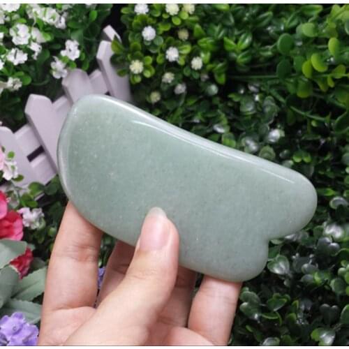China Guasha Massage Natural Jade Massager Care Scrapping Plate Piece Square Scraper Back Neck Body Leg The Whole Massageador