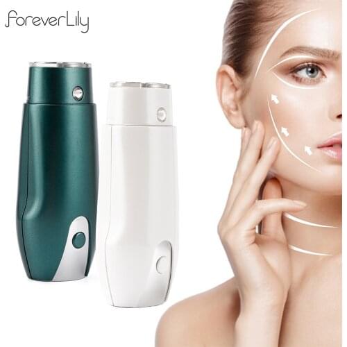 Mini Hifu Ultrasonic RF Face Lifting Machine 3 Colors Light Therapy Anti-Aging Skin Tightening Wrinkle Removal Beauty Home SPA
