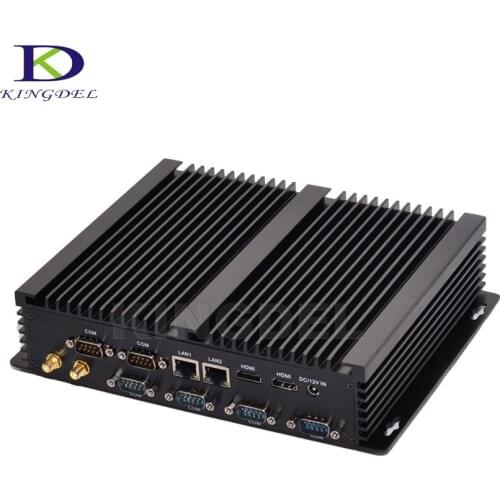 Newest Mini PC Core i7 4500U Dual Lan Industrial Computer Thin Client No Fan Design 8GB RAM Micro Windows 10 OS SSD+HDD 6*RS232
