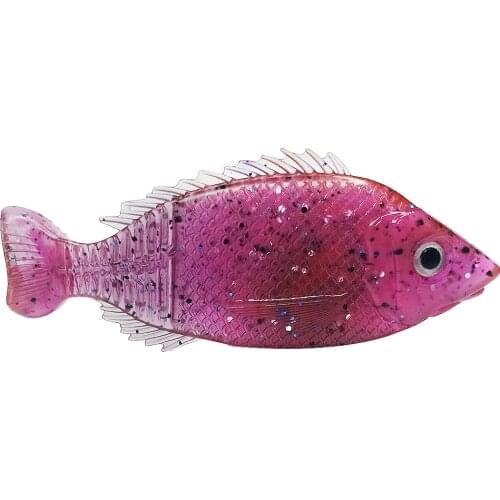 PHAT FISH 5pcs/bag Soft Plastic Baits 10cm 17g Bass Area Pike Fish 3D Eyes 12cm 27g Split Tail Fishing Lure