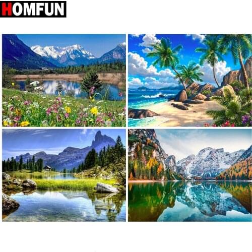 HOMFUN 3D Diamond Painting "Landscape scenery" DIY Full Rhinestones Drill Cross-stitch Kits Square Round Diamond Embroidery